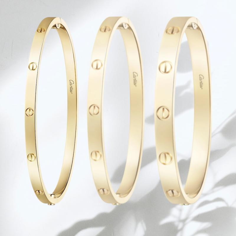 LOVE Armreif, klassisches Modell, mit vier Diamanten